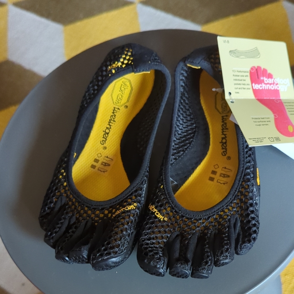 Black and Yellow Five-Finger Shoes- NWT